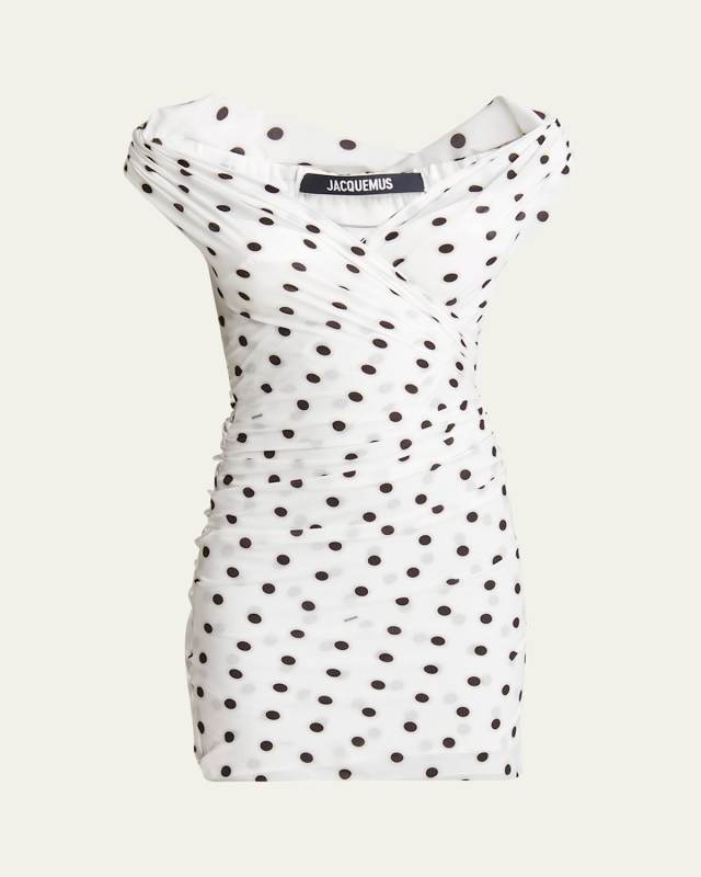 Rita Polka Dot Off-Shoulder Mini Dress